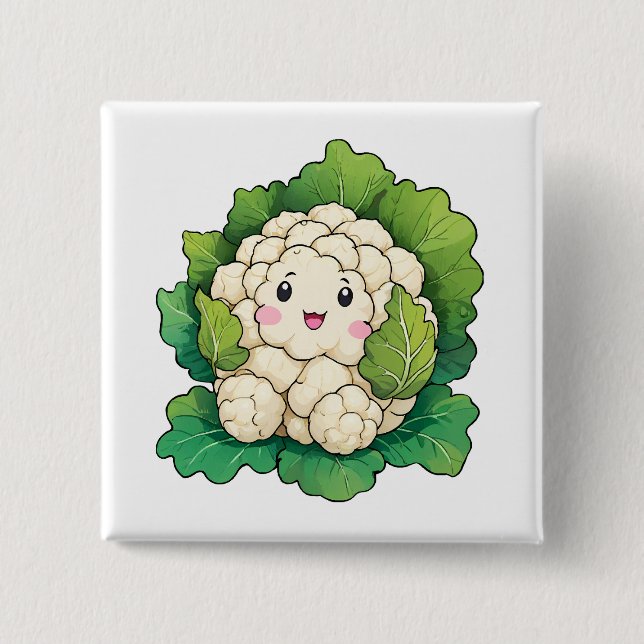 Kawaii Cauliflower Button (Front)