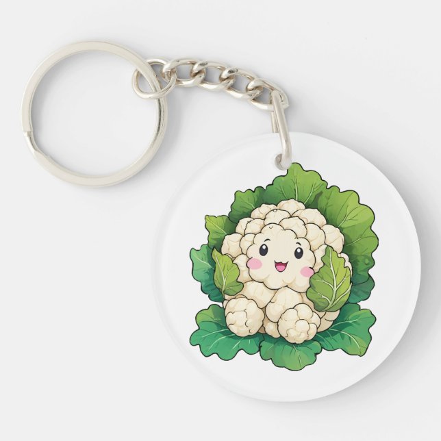 Kawaii Cauliflower Keychain (Front)