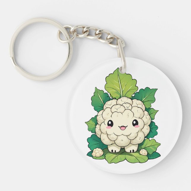 Kawaii Cauliflower Keychain (Front)