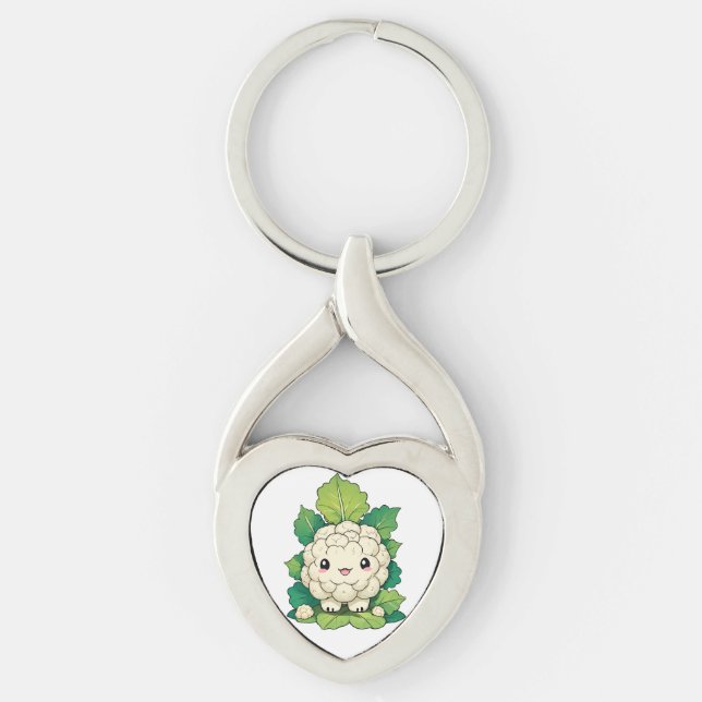 Kawaii Cauliflower Keychain (Front)