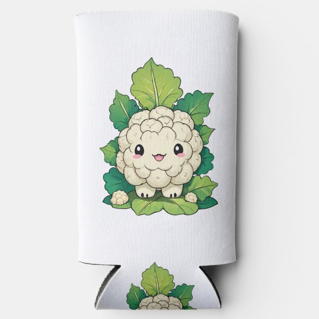Kawaii Cauliflower Seltzer Can Cooler (Front)