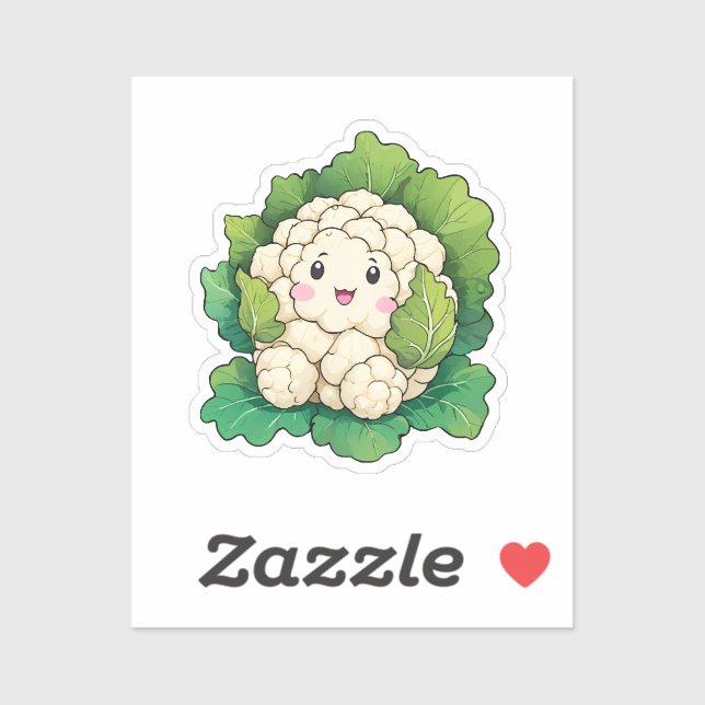Kawaii Cauliflower Sticker (Sheet)