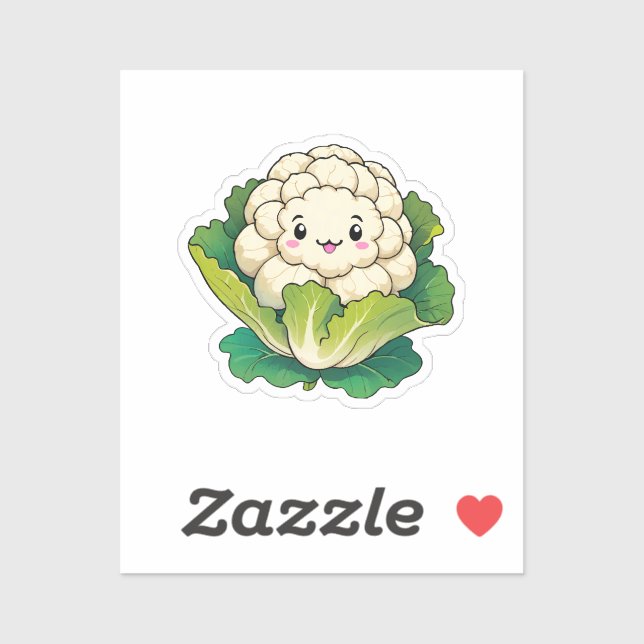 Kawaii Cauliflower Sticker (Sheet)