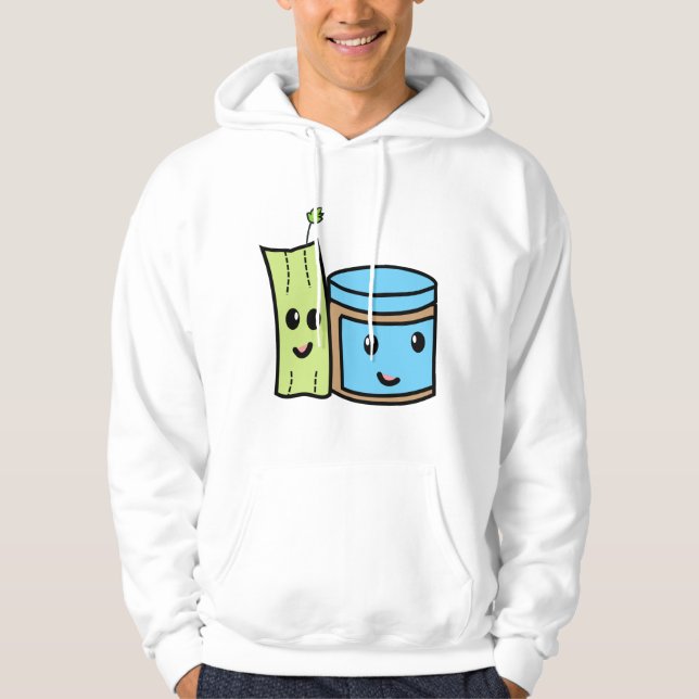 Kawaii Celery and Peanut Butter SuspectCelery™ BFF Hoodie (Front)