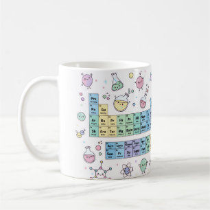 Kawaii Chemistry Periodic Table Mug Cute Science