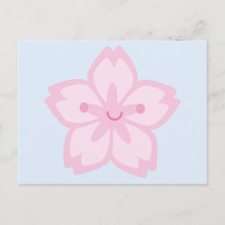 Kawaii Cherry Blossom Flower Postcard