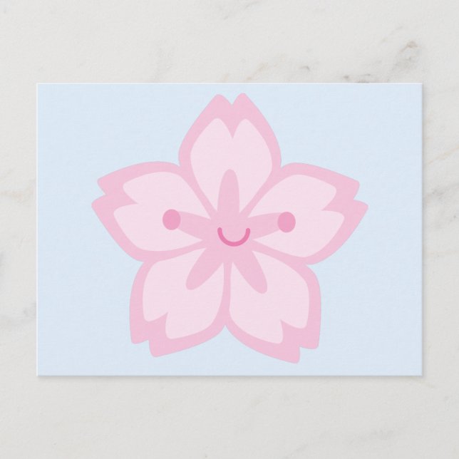 Kawaii Cherry Blossom Flower Postcard (Front)