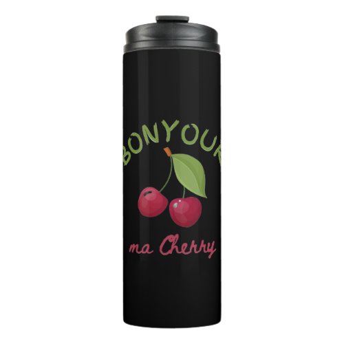Kawaii Cherry Illustration Thermal Tumbler