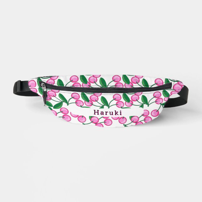 Kawaii Cherry Pattern Fanny Pack (Front)