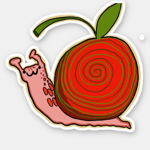 Kawaii Cherry Snail Sticker