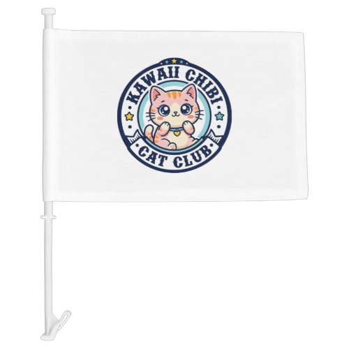 Kawaii Chibi Cat Cat Mom Gift Idea - Kawaii Chibi Car Flag