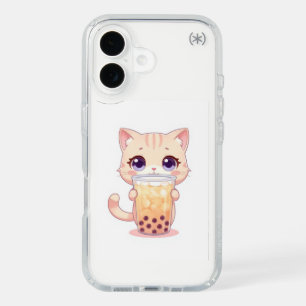 Kawaii Chibi Cat with Bubble Tea Phone Case
