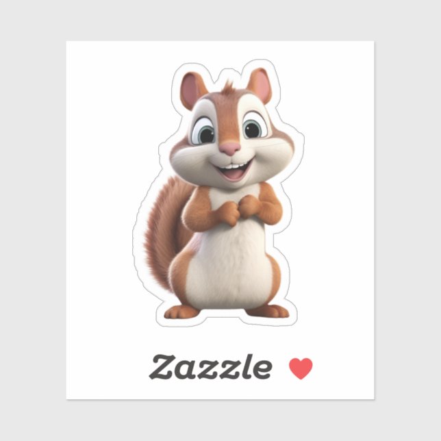 Kawaii Chibi Cute Squirrel Chipmunk Sticker (Sheet)