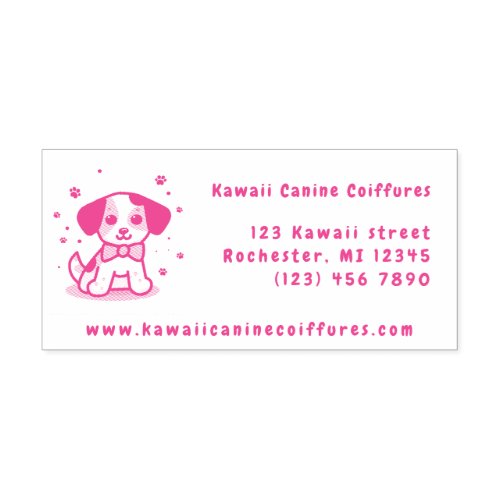 Kawaii chibi dog shipping self_inking stamp