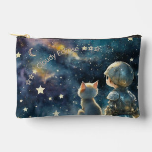 Kawaii Chibi Knight and Kitten Starry Sky Bag