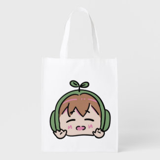 Kawaii Chibi Leaf Head Cute Face Tote Bag