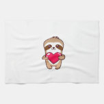 Kawaii Chibi Sloth Hugging Heart � Cute Adorable S Kitchen Towel