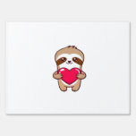 Kawaii Chibi Sloth Hugging Heart � Cute Adorable S Sign