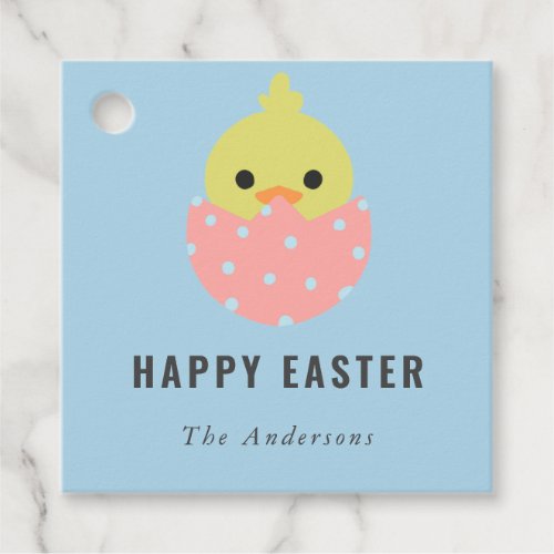 Kawaii Chick Happy Easter Cute Soft Pastel Colors Favor Tags