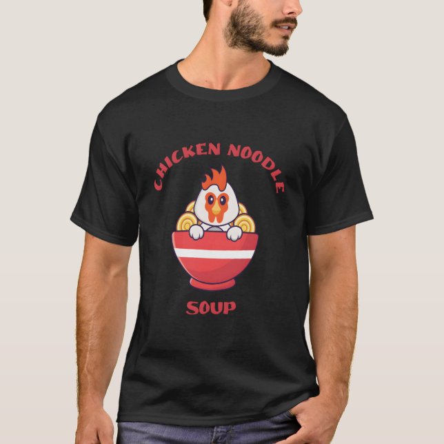 Kawaii Chicken Pho Soup Bowls Japanese Ra Noodles T-Shirt (Front)