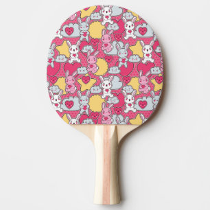 Kawaii Child Pattern with Cute Doodles 2 Ping-Pong Paddle