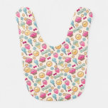 Kawaii child pattern with cute doodles baby bib