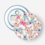 Kawaii Child Pattern with Cute Doodles Bottle Opener