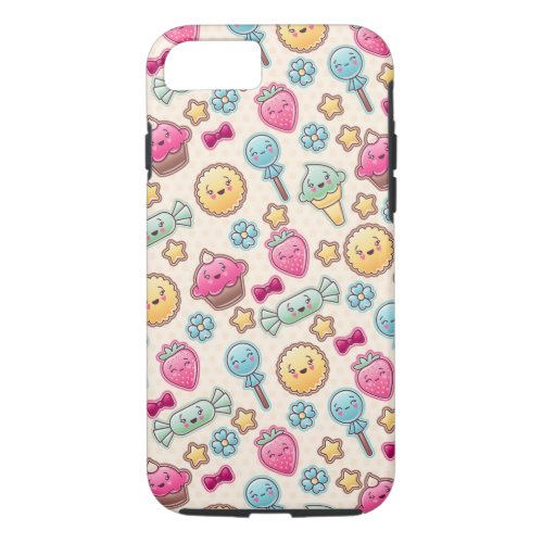 Kawaii child pattern with cute doodles iPhone 87 case