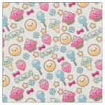 Kawaii child pattern with cute doodles fabric