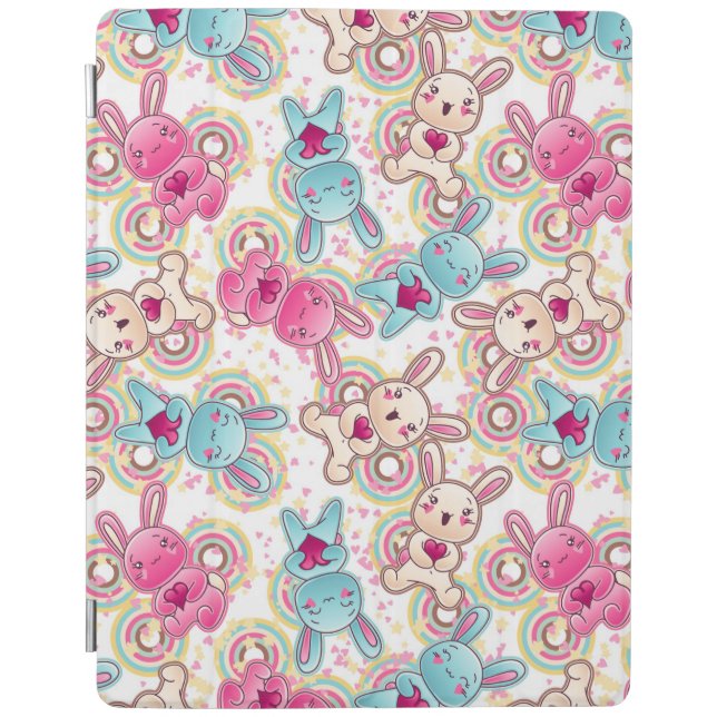 Kawaii Child Pattern with Cute Doodles iPad Smart Cover (Front)