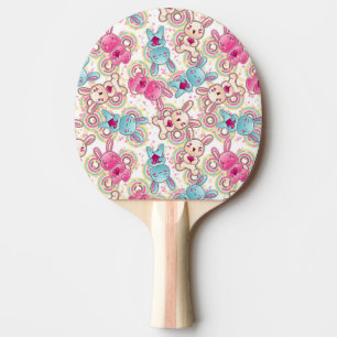 Kawaii Child Pattern with Cute Doodles Ping-Pong Paddle