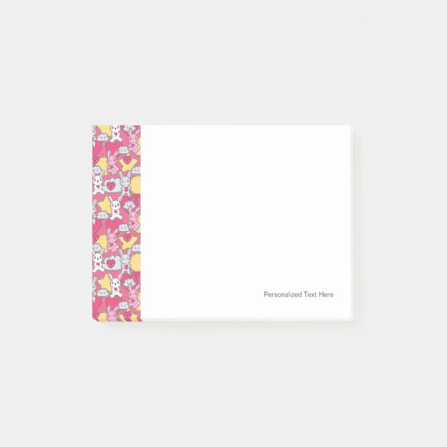Kawaii Child Pattern with Cute Doodles Post-it Notes (Front)