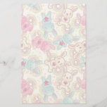 Kawaii Child Pattern with Cute Doodles Stationery