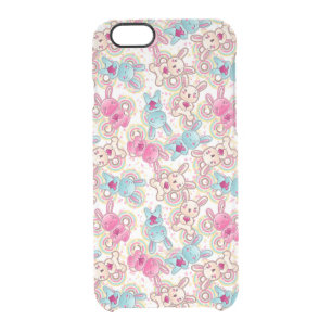 Kawaii Child Pattern with Cute Doodles Clear iPhone 6/6S Case