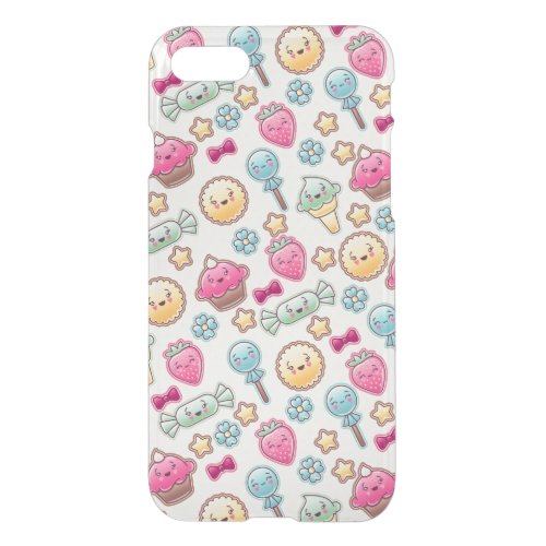 Kawaii child pattern with cute doodles iPhone SE87 case