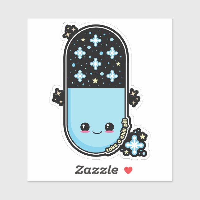 Kawaii Chill Pill  Sticker (Sheet)
