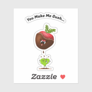 Kawaii Chocolate Covered Strawberry And Candy Sticker