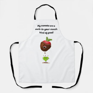 Kawaii Chocolate Covered Strawberry Chef Apron
