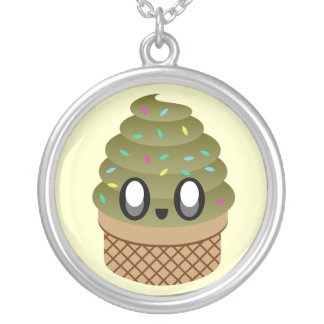Kawaii Chocolate Sprinkles ice Cream Cone Necklace