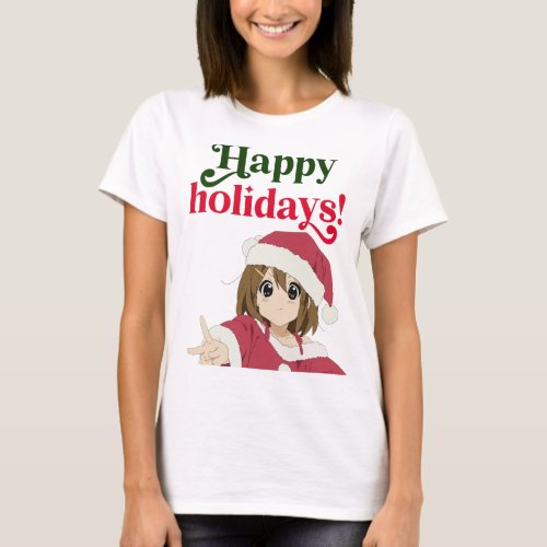 Kawaii Christmas Outfit Anime Girl T_Shirt