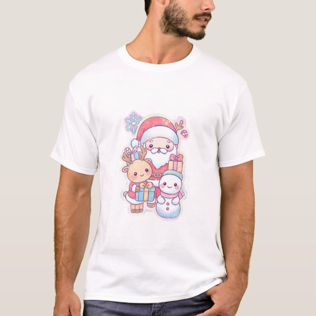 “Kawaii Christmas Trio” T-Shirt (Front)