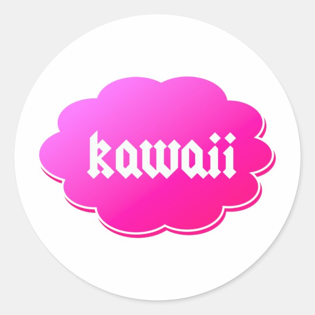 Kawaii Classic Round Sticker (Front)
