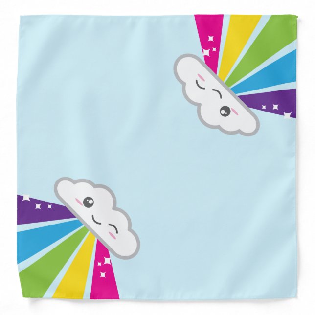 Kawaii Cloud and Rainbow Bandana (Front)