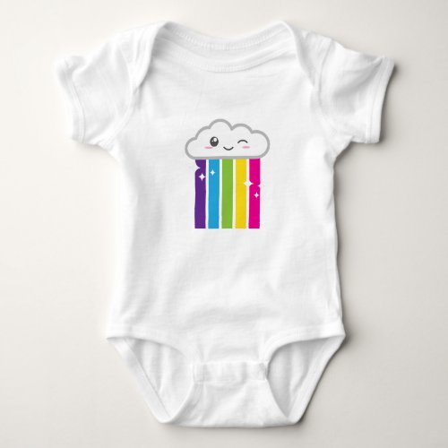 Kawaii Cloud and Rainbow Clothing Baby Bodysuit