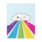 Kawaii Cloud and Rainbow Fleece Blanket
