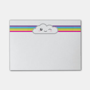 Kawaii Cloud and Rainbow Note Cards
