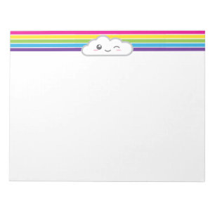 Kawaii Cloud and Rainbow Notepad