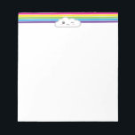 Kawaii Cloud and Rainbow Notepad<br><div class="desc">Cute and fun Kawaii Cloud and Rainbow Tear-Off Notepad.  Great for home,  office or school.</div>