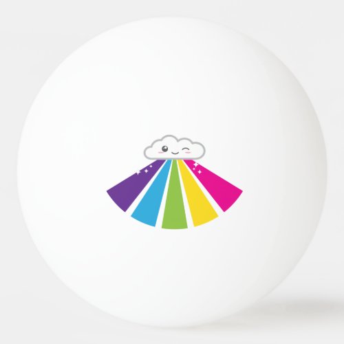 Kawaii Cloud and Rainbow Ping Pong Balls