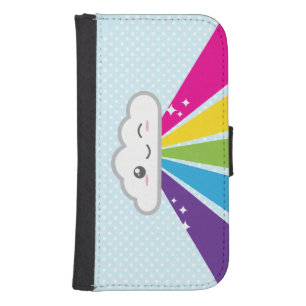 Kawaii Cloud and Rainbow Samsung Wallet Case